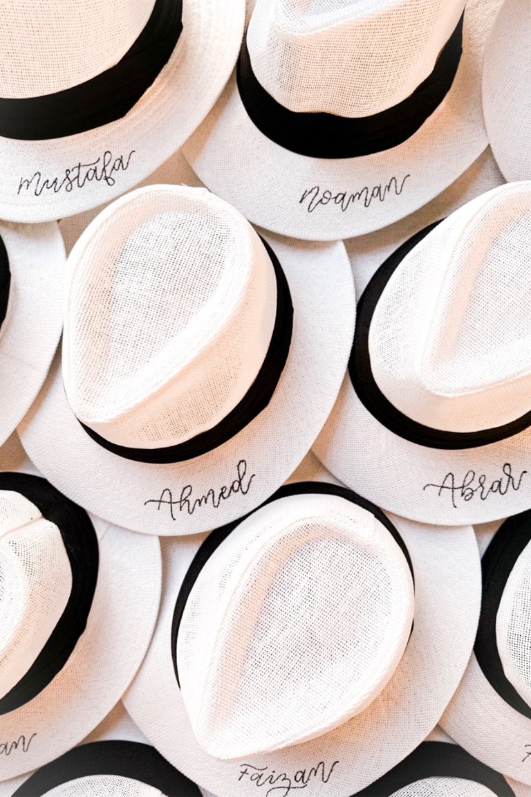 Custom Hand Calligraphy on Hats by Ink & Innuendos