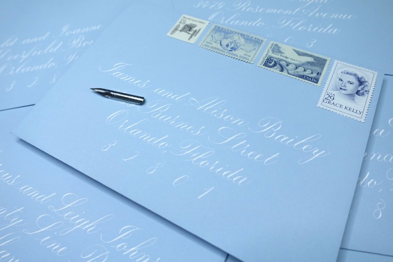 Envelope Addressing Calligraphy Engraving Orlando 001 768x513