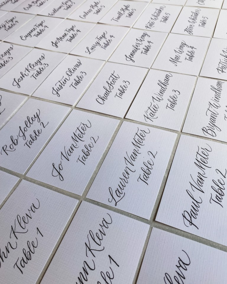 Houston Calligrapher She Made It Like That Wedding Event Place Cards 768x960