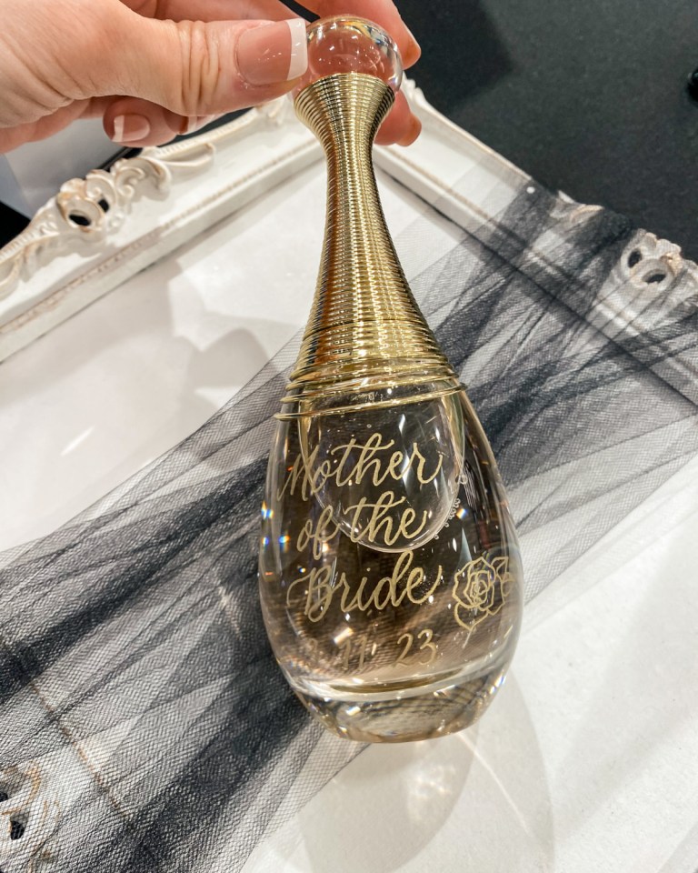 Houston Calligraphy Engraving Dior Mother of the Bride Gift 768x960