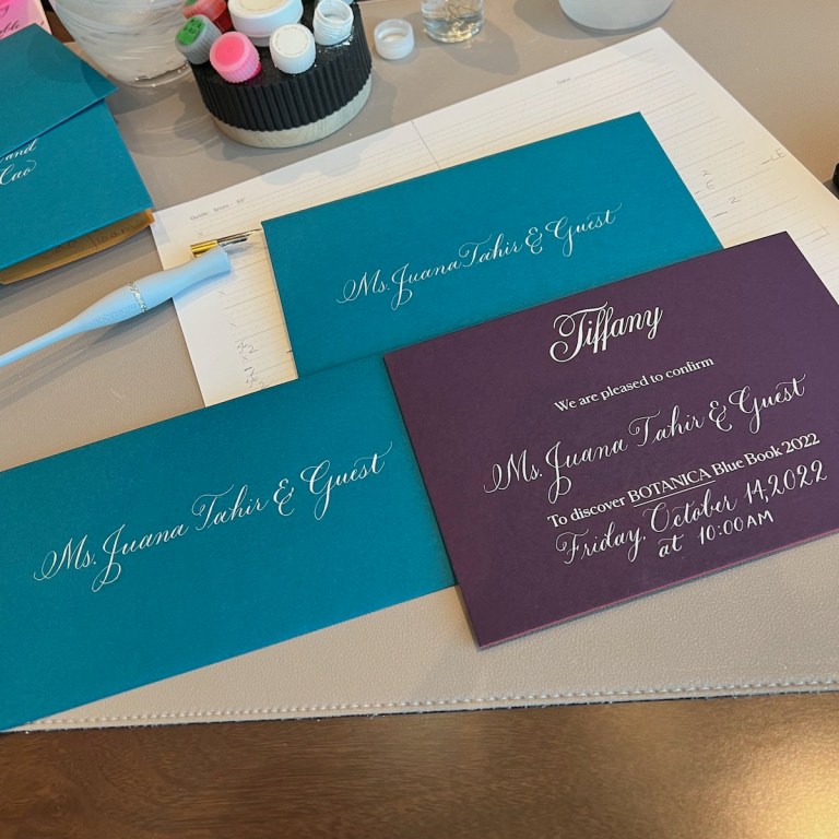 Traditional Calligraphy for Tiffany and Co.