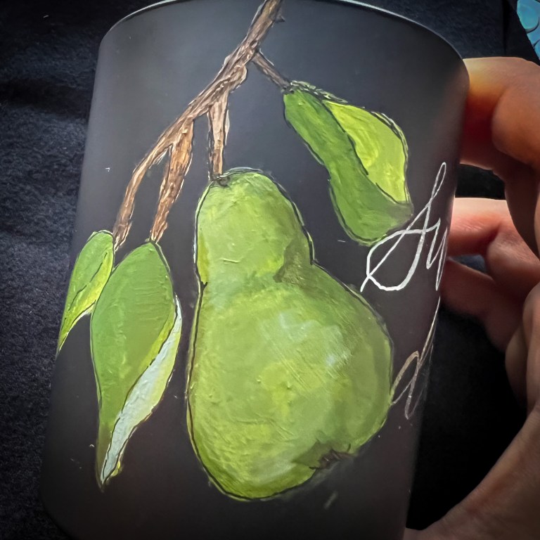 Jessica McDonald Alcove Calligraphy Bay Area San Francisco bottle painting fruit 768x768