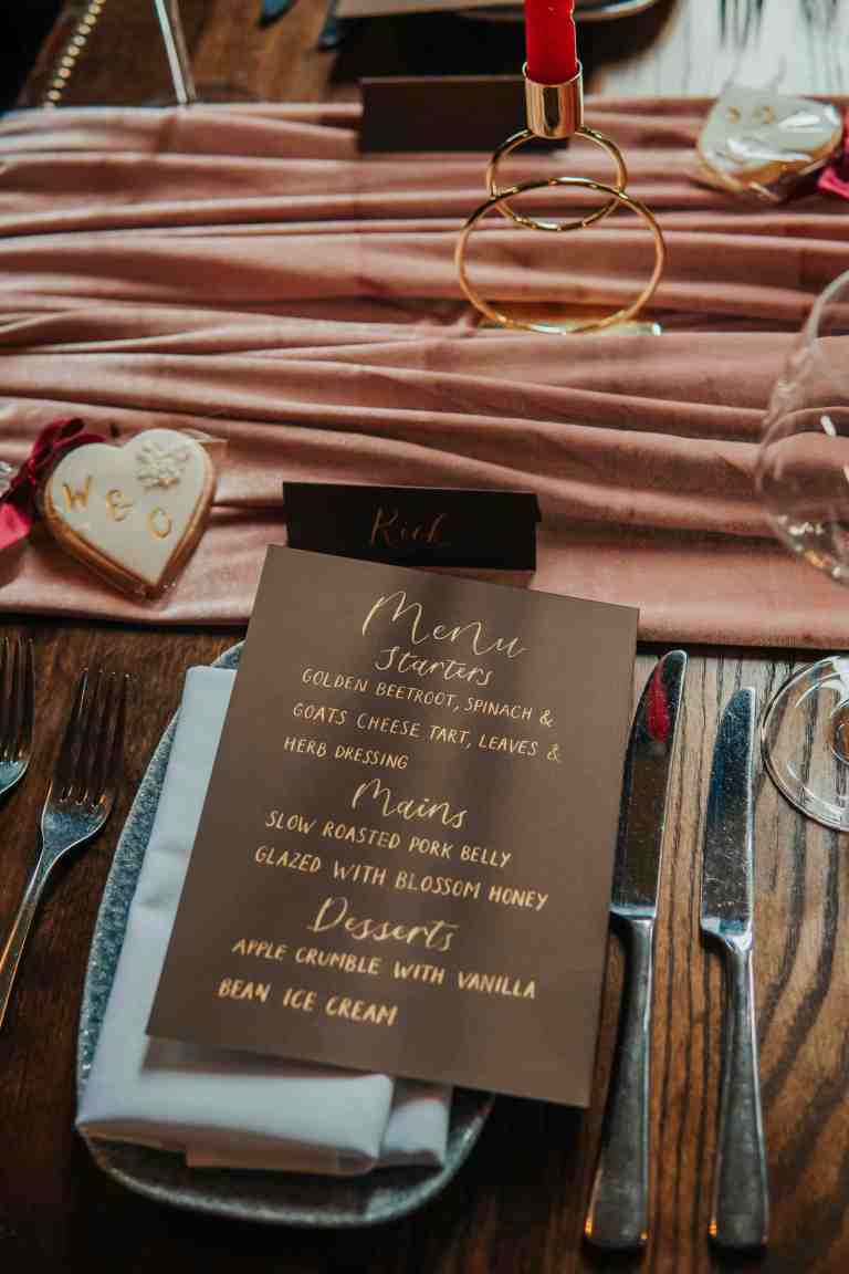 Menus personalised calligraphy luxury weddings events york england 768x1152