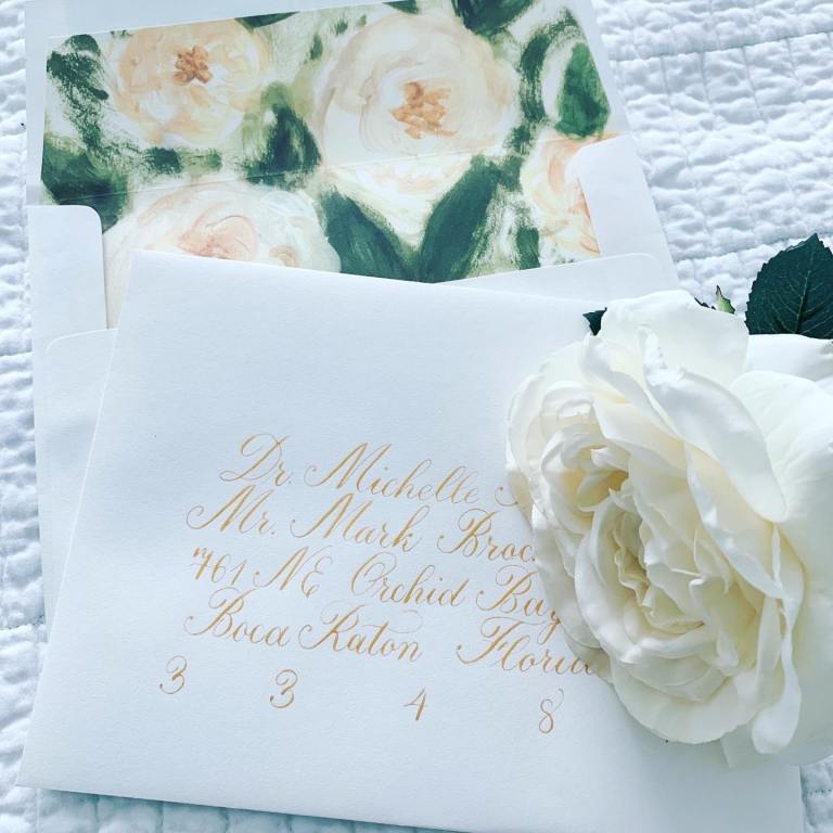 Miami Calligrapher Envelope Addressing Sanique Calligraphy 768x768