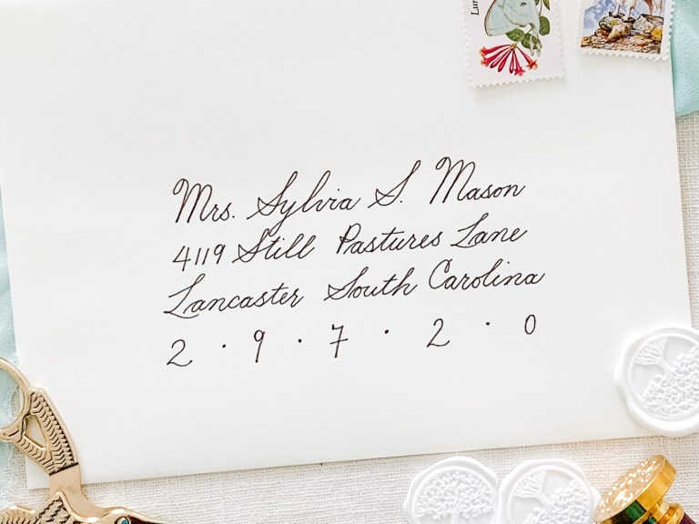 Sanique Calligraphy Miami Envelope Addressing 768x576