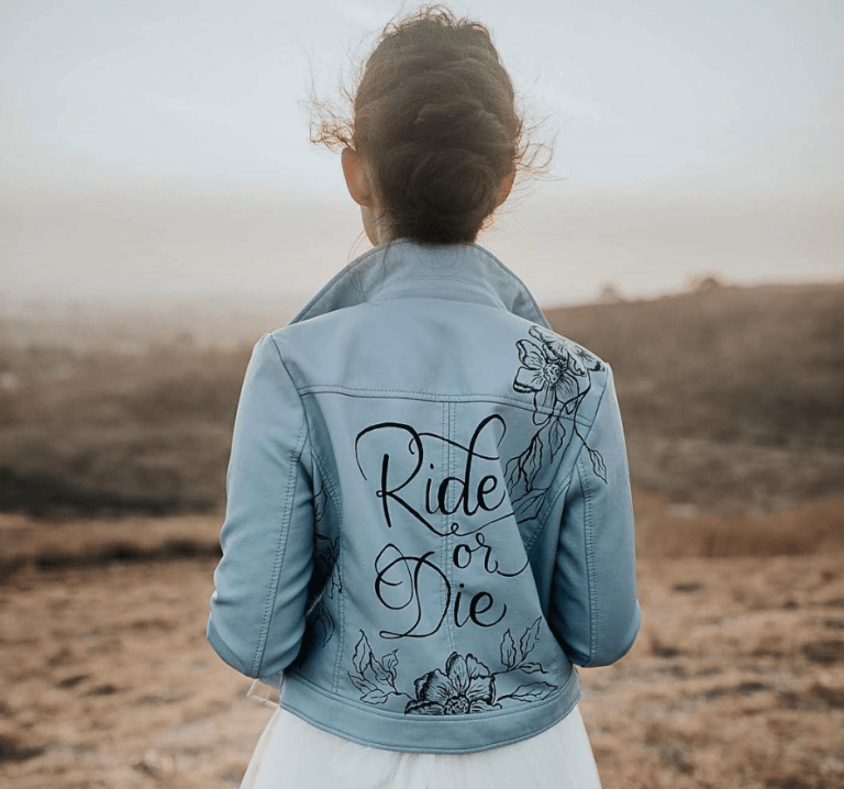 hand painted leather jacket 768x718