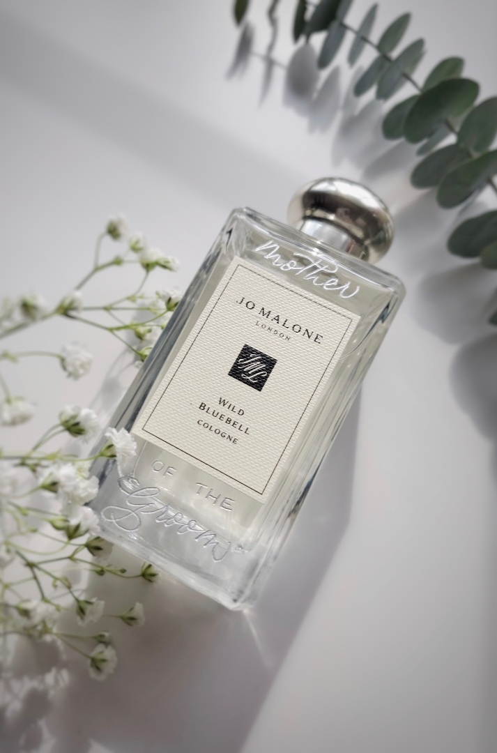 jo malone bottle hand engraving unique wedding keepsake gift