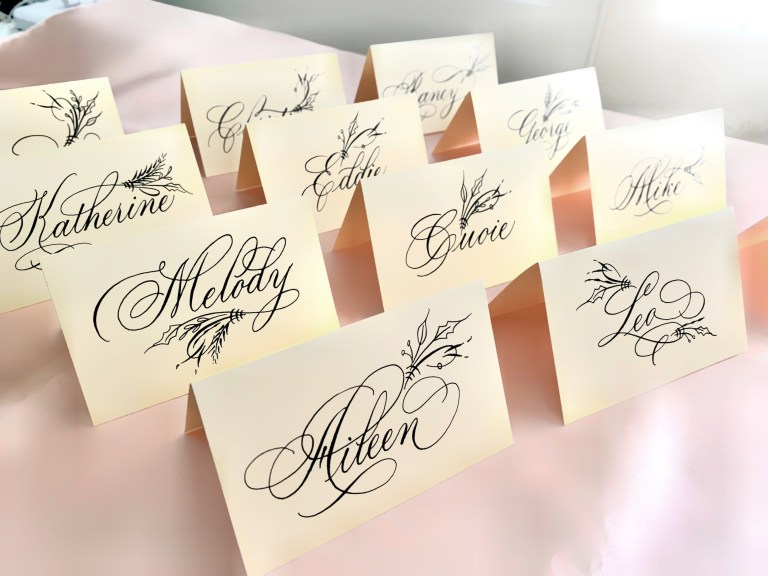 Calligraphy place cards