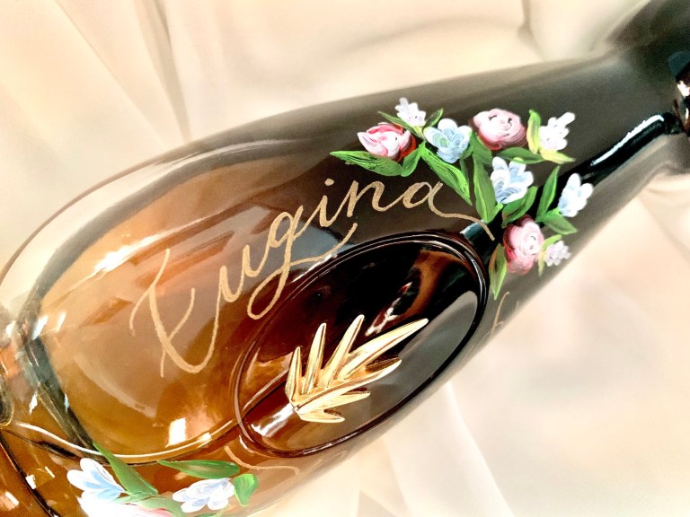Engraving on whiskey bottle