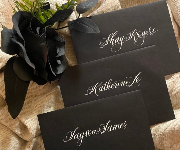 California SJ Calligrapher Addressed Envelopes 768x642