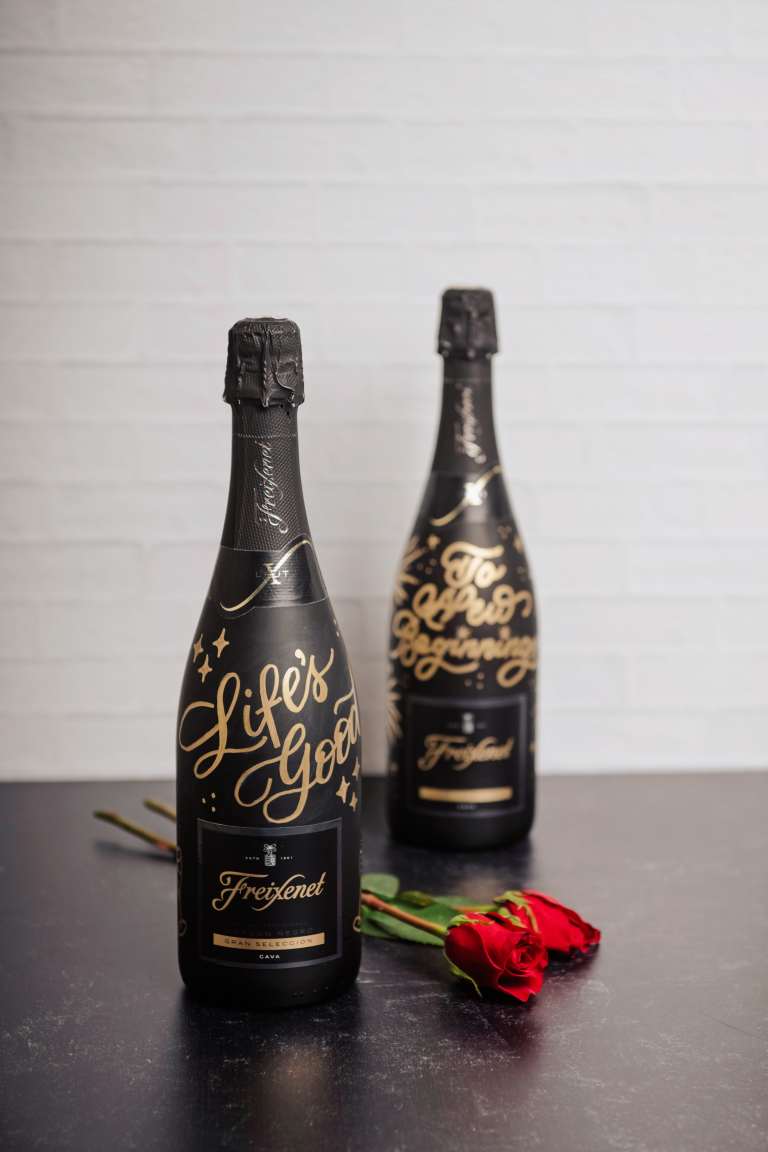 Letter10 Design Oklahoma City calligraphy wine bottles 1 768x1152