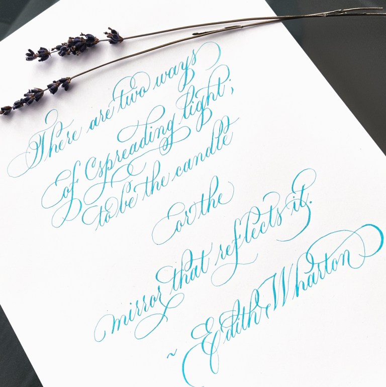 Flourished Traditional Copperplate Calligraphy