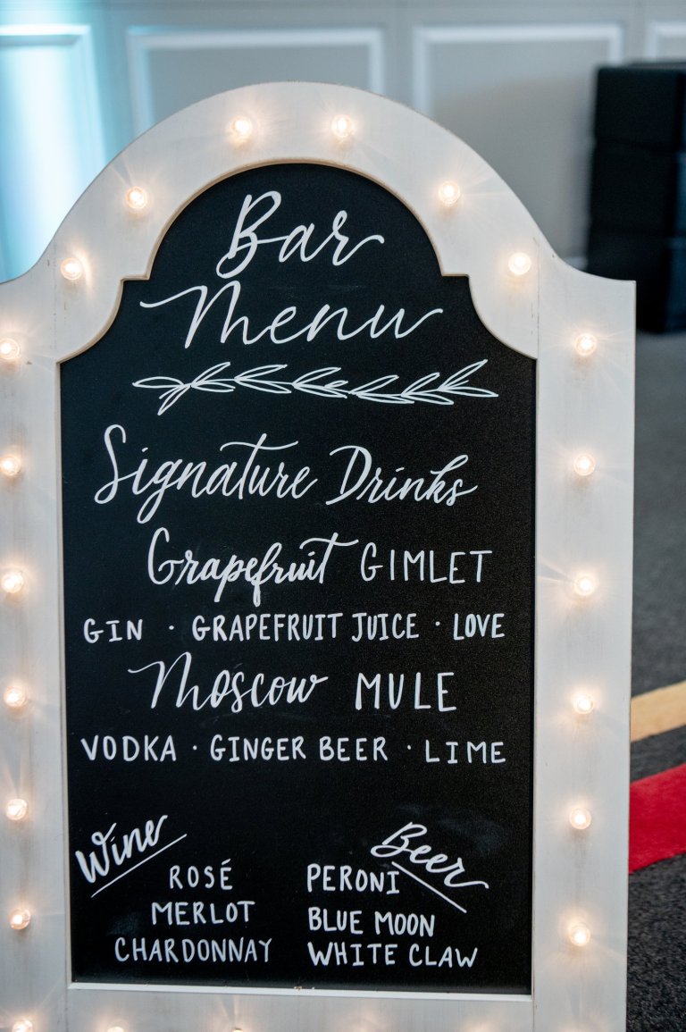 Wedding Bar Menu Calligraphy Bar Menu AmberDawnLetters 768x1155