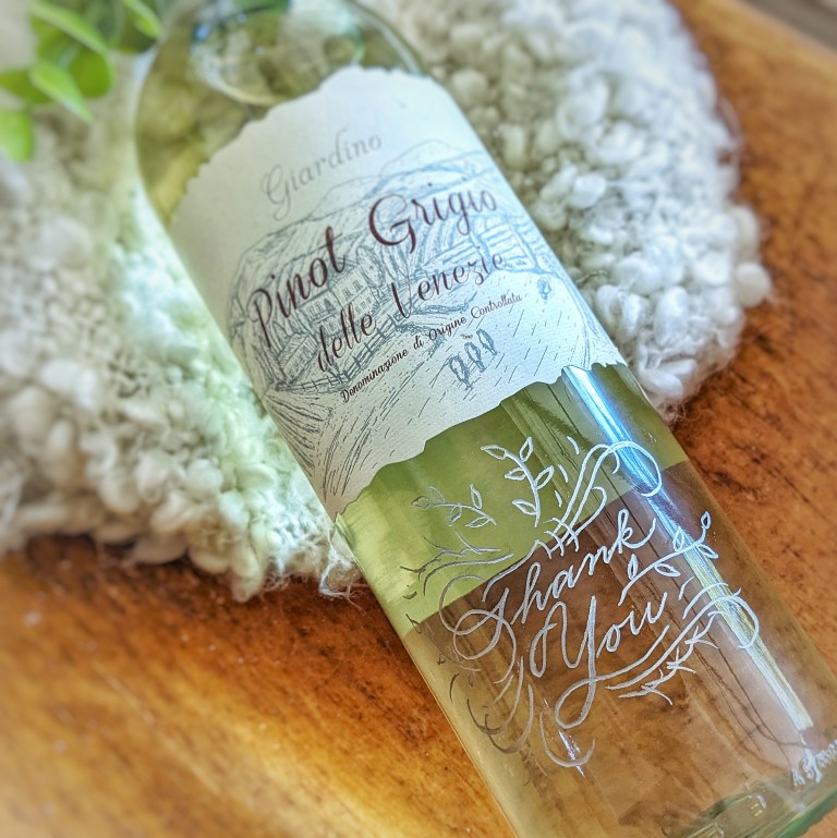 Houston Texas calligraphy engraving and live events wine bottle engraving 768x769