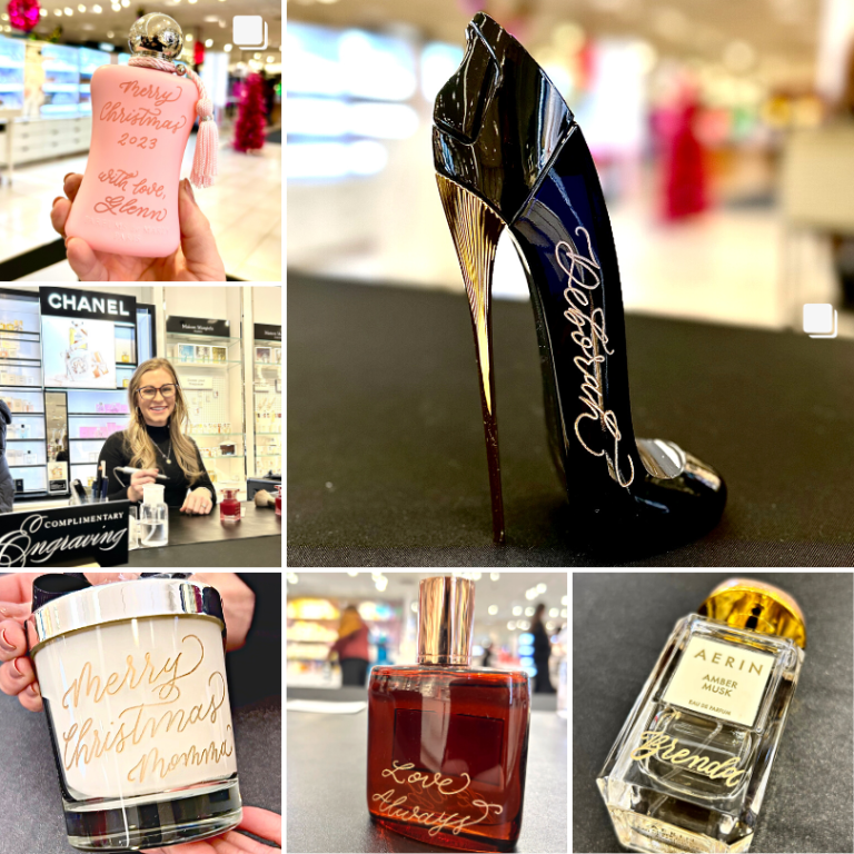 Engraved fragrances candles Nordstrom live event artist Atlanta Macon 768x768