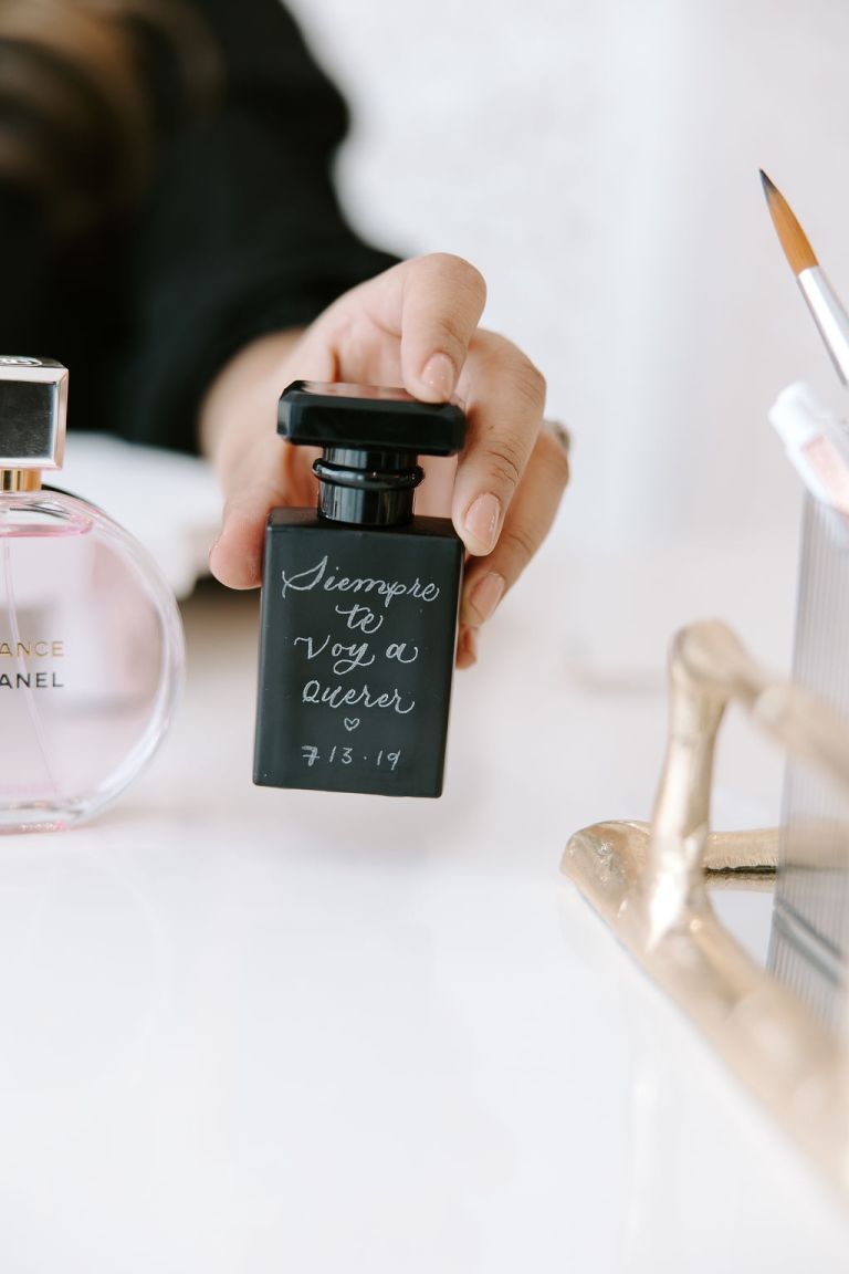 The MB Studio Tricities WA Calligrapher Engraver Live Event Artist Travel Black Perfume Bottle Personalized Groomsman Gift 768x1152