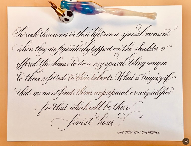 Commission Northern VA WashingtonDC CalligrapherEngraver 768x588