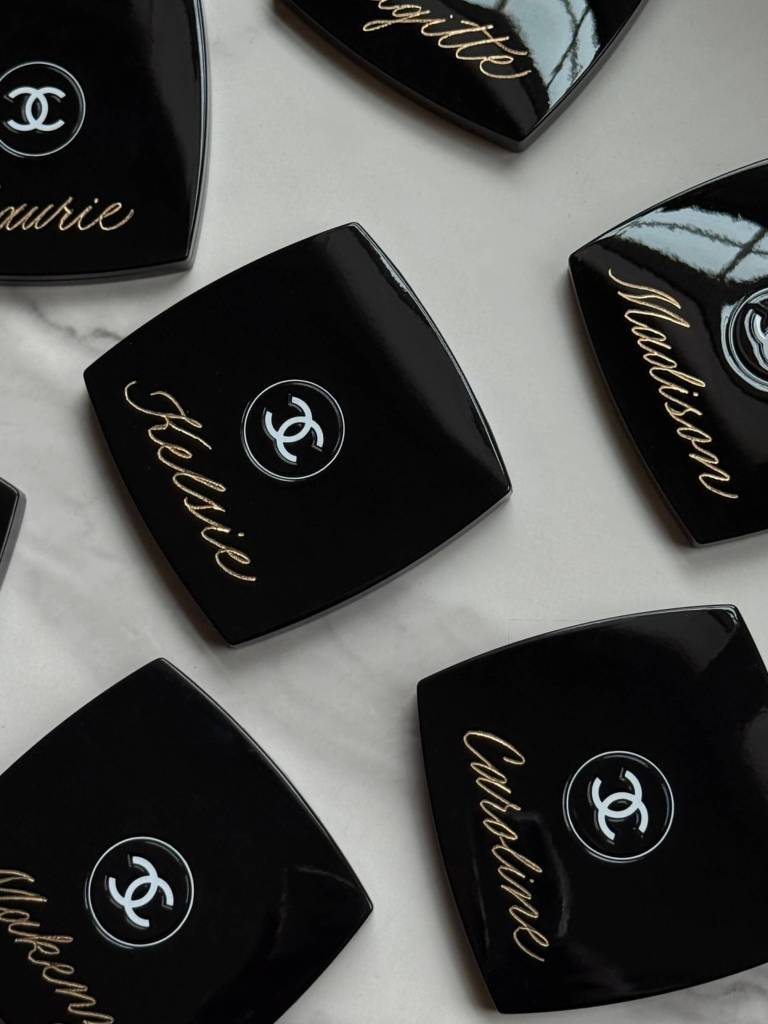 engraved chanel compact mirrors custom bridal party gifts heirloom ink studio st louis 768x1024